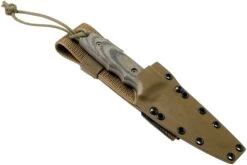 Spartan Blades Harsey TT Tactical Trout, FDE/CAMO W/Kydex TAN, Feststehendes Messer -Survival Knife Shop USSB43DECMKYTN 07 spartan blades