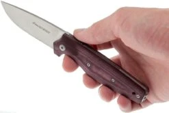 Viper Dan 1 5928CBR Burgundy Micarta N690, Drop-Point-Klinge -Survival Knife Shop VPV5928CBR 08 viper dan 1 vpv5928cbr 08