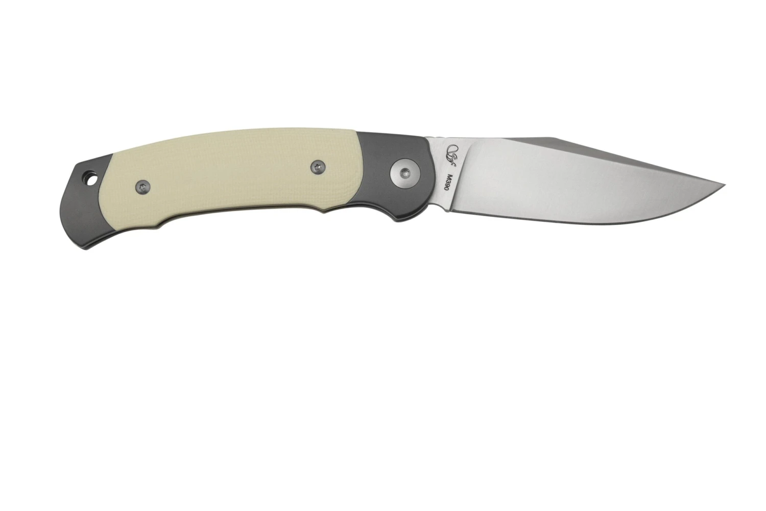 Viper Twin, V6002GI, Satin M390, Ivory G10 Taschenmesser, Fabrizio Silvestrelli Design 4 Viper Twin, V6002GI, Satin M390, Ivory G10 Taschenmesser, Fabrizio Silvestrelli Design – Bild 2