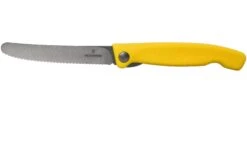 Victorinox SwissClassic Zusammenklappbares Gemüsemesser, Wellenschliff, Gelb, 6.7836.F8B