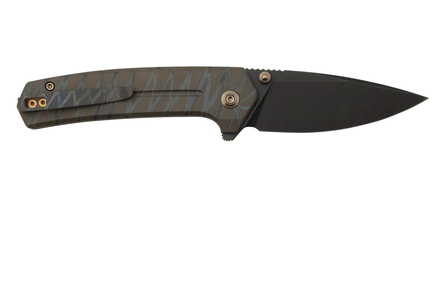 WE Knife Culex WE21026B-7, Tiger Stripe Flamed Titanium Taschenmesser 4 WE Knife Culex WE21026B-7, Tiger Stripe Flamed Titanium Taschenmesser – Bild 2