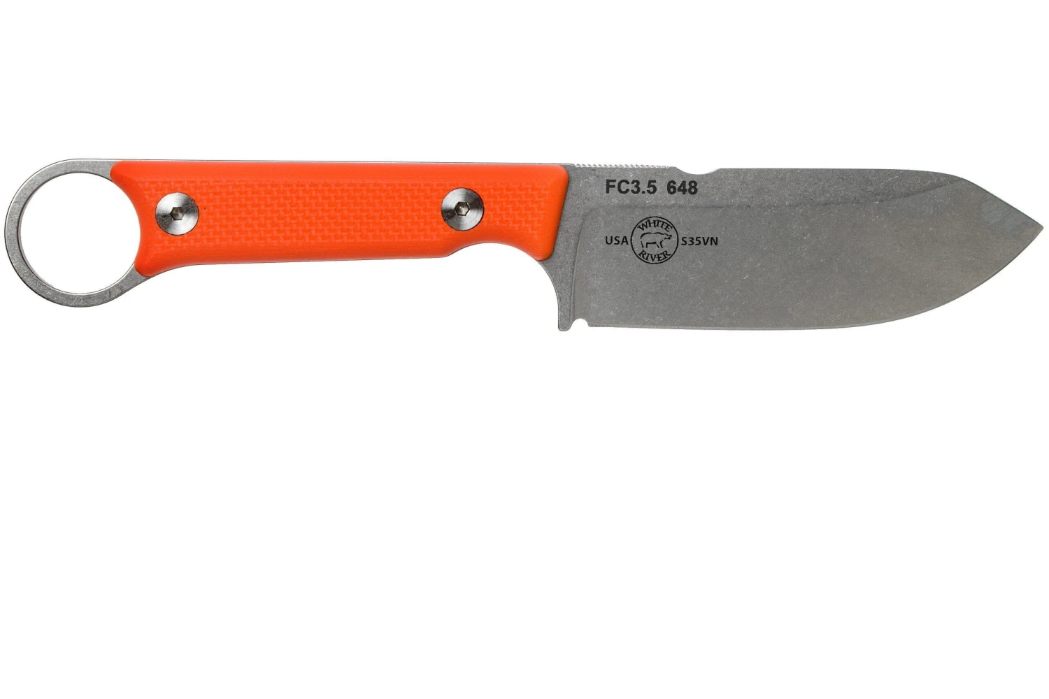 White River Knives FC3.5 Pro Firecraft Survivalmesser Orangefarbenes G10, Kydexscheide Mit Feuerstahl 4 White River Knives FC3.5 Pro Firecraft Survivalmesser Orangefarbenes G10, Kydexscheide Mit Feuerstahl – Bild 2