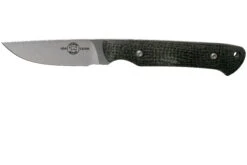 White River Knives Small Game Knife Black Burlap Micarta Jagdmesser, Owen Baker Jr. Design